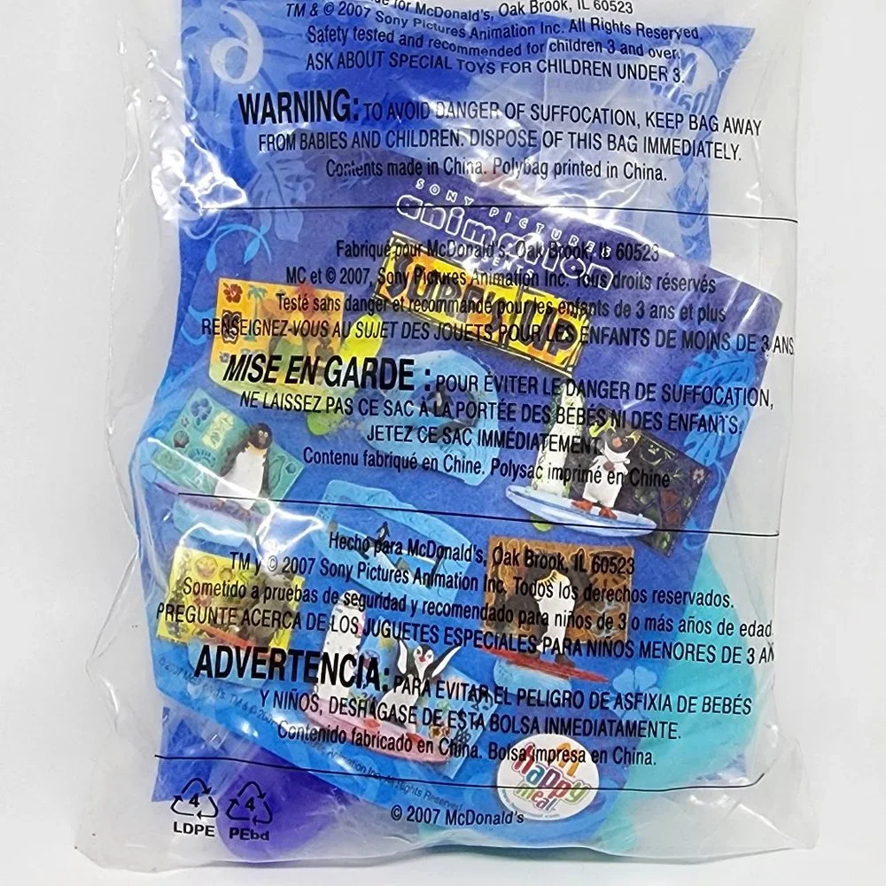 Surfs Up Geek Surfin Fun #6 Penguin McDonalds 2007 Happy Meal Toy:
